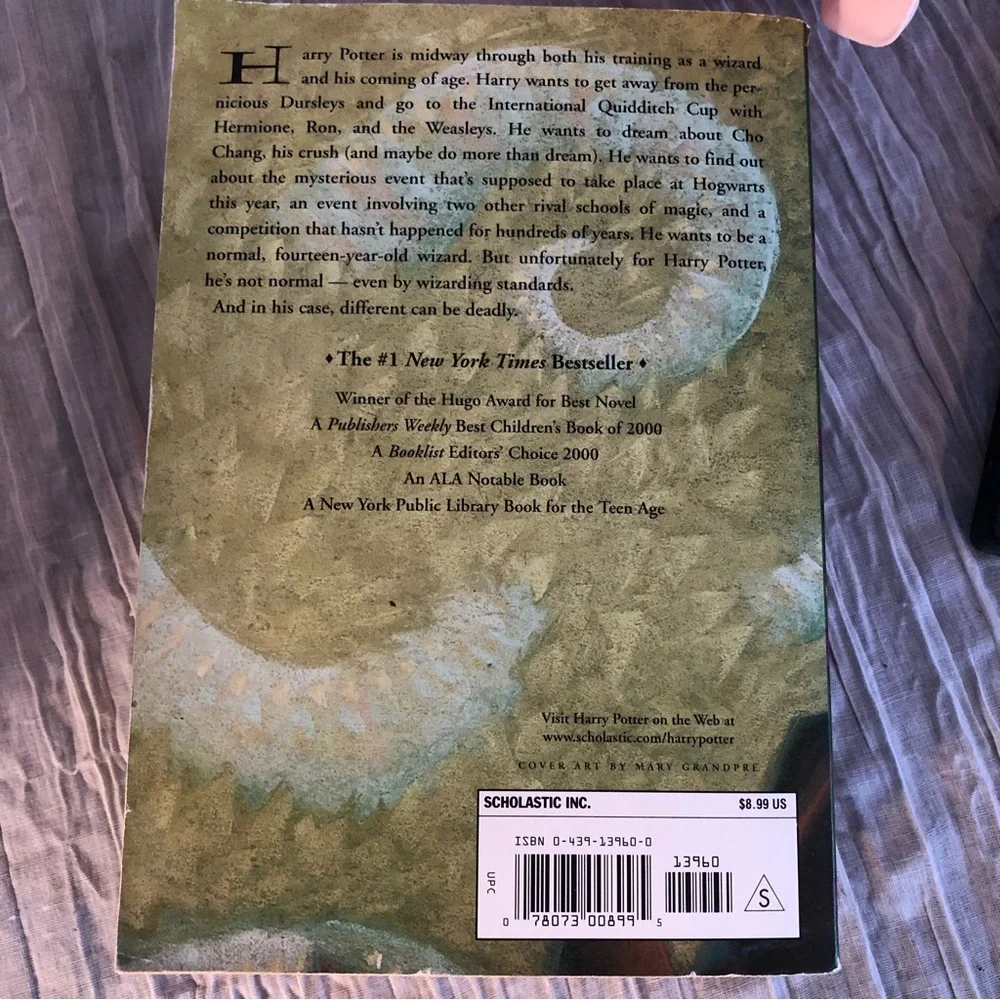 HARRY POTTER Goblet of Fire book # 4 paperback & dvd